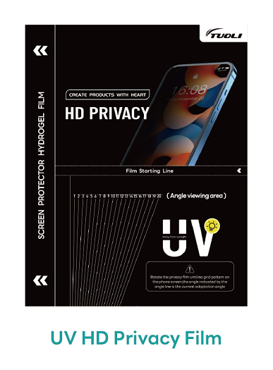 UV Privacy Film UV Tempered Glass Screen Protector for Phone